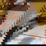 Michael Kors Rhea Zip Πλάτης καινούργιο, vanilla μπεζ και χρυσαφί