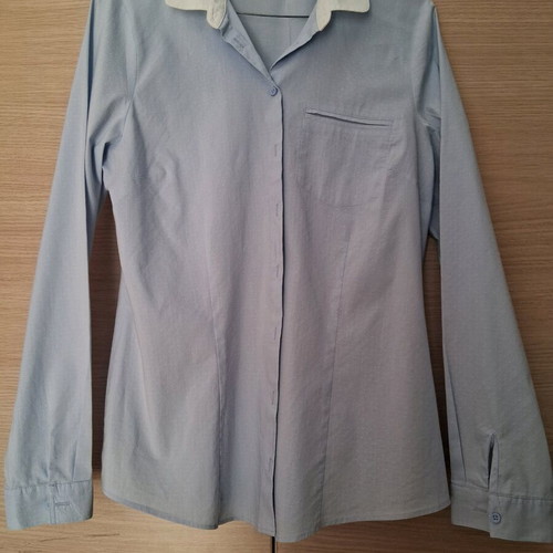 Marks & Spencer shirt like new, light blue with white polka dots