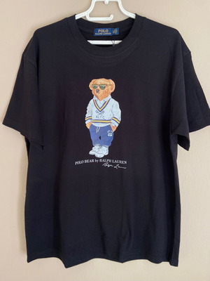 Polo Ralph Lauren Bear T-shirt καινούργιο, μαύρο, μέγεθος L