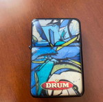 DRUM Tobacco windproof metal lighter with abstract graffiti design