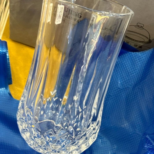 Water glasses new, set of six