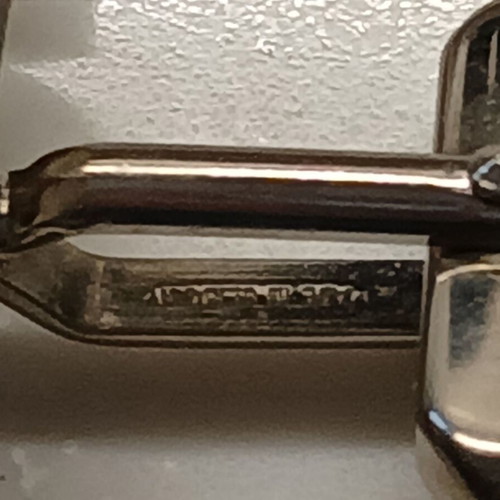 Ascot rhodium plated cufflinks like new, silver color