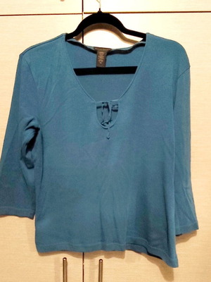 Banana Republic petrol blouse with 3/4 sleeves used