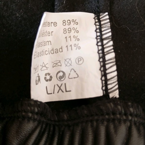 Women's leather pants used, black, size L