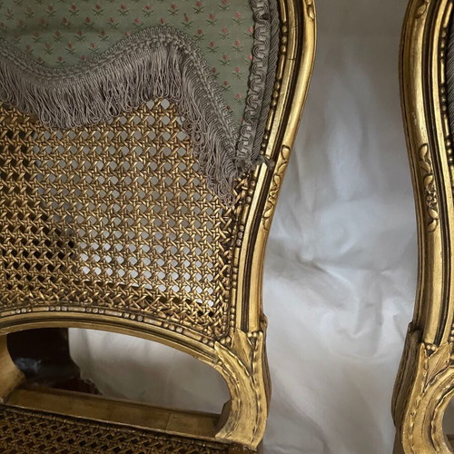 Set of 4 Louis XVI chairs used, antiques over 100 years old