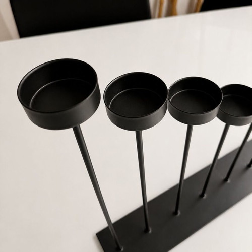 Candelabrum 7-Seat black matte metal like new