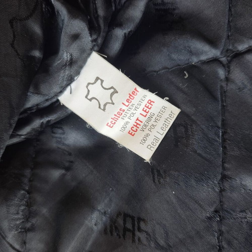 Vintage Akaso Biker Leather Jacket used, size XL, heavyweight black