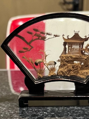 Chinese cork miniature decoration like new