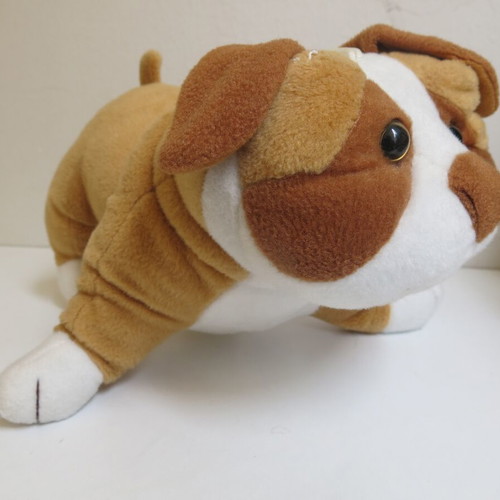 Bulldog plush puppy used with hook 30x26cm