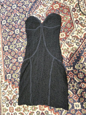 Mini black dress Mango like new, fitted XS-S