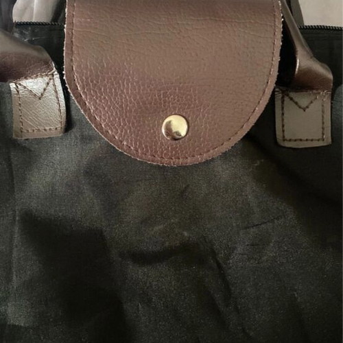 Folding shoulder bag like new, black and brown