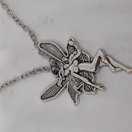 Fairy Pendant Necklace like new, stainless steel