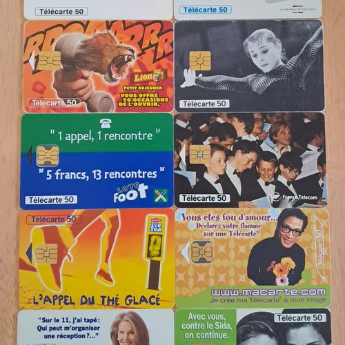 French phone cards used, lot of 103 different