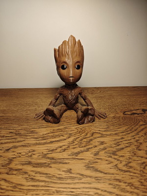Groot 3D printed figure baby 15 cm, like new, brown