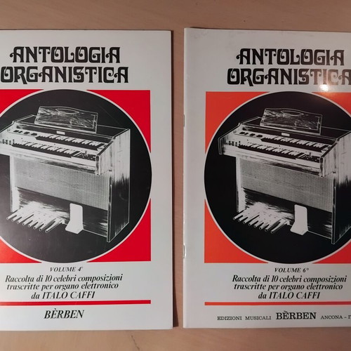 Antologia Organistica Vol. 4 and 6 sheet music books like new, Italian