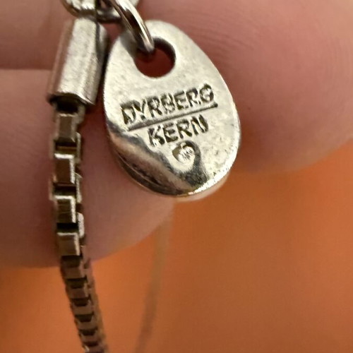 Dyrberg/Kern silver necklace with charms and rhinestones like new