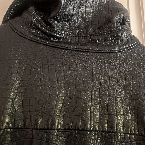 Zara vintage crocodile leather shirt, black, size S