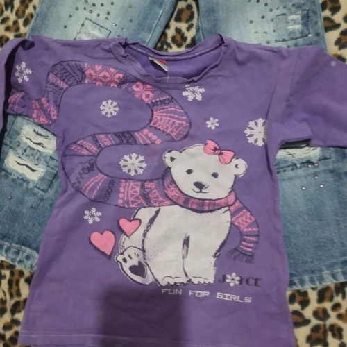 Clothing set for 4-year-old girl like new, 4 pieces multicolored