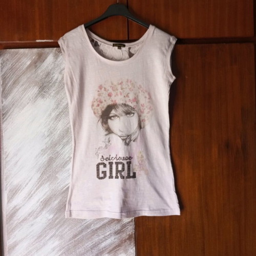Admiral sleeveless vintage top with lace back, like new, pink