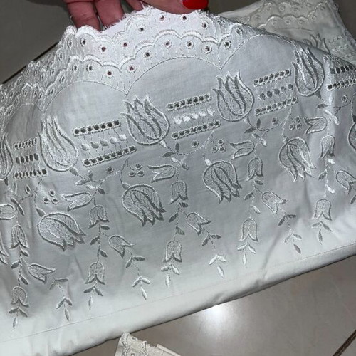 Luxury embroidered bed sheets new, handmade top sheet with pillowcases