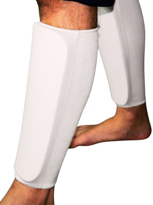 Legendary White Cotton Foam Shin Guards Set 2pcs S-XL