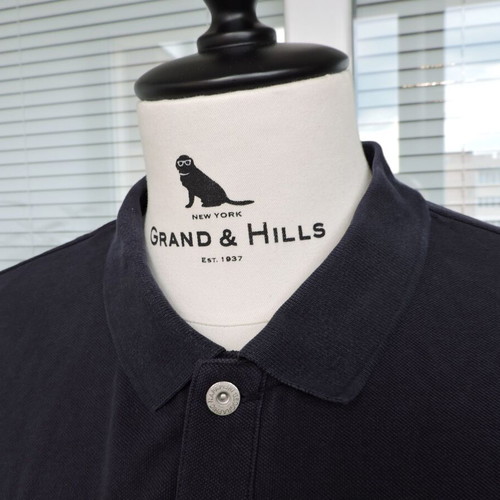 Napapijri Geographic Vintage Navy Blue Polo Shirt Men's XL like new