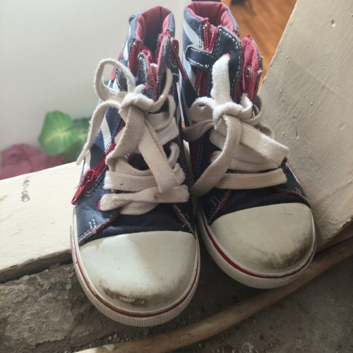 Geox sneakers size 27 used, blue and red