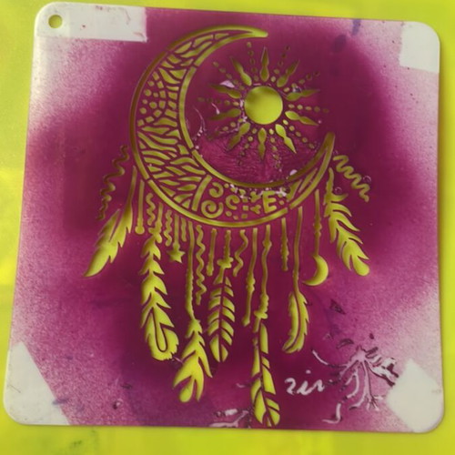 Stencil set for crafts new, pack of 5, plastic
