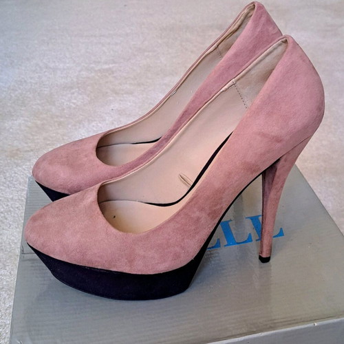 Zara platform pumps with suede texture, size 39, like new