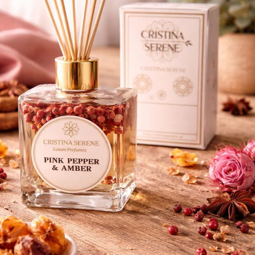 Reed Diffuser Pink Pepper & Amber room fragrance new