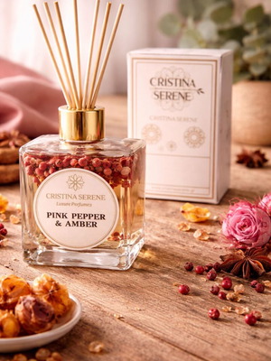 Reed Diffuser Pink Pepper & Amber room fragrance new