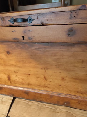 Old chest used, at least 100 years old