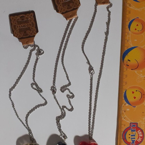 Pendant set of 6 handmade with resin and various materials