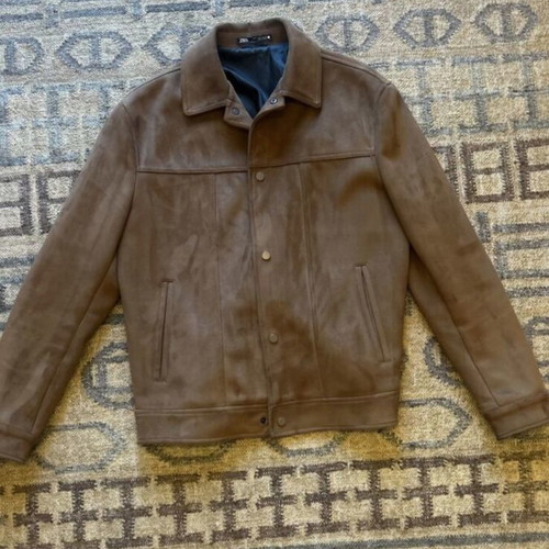 Zara suede jacket, brown, size M