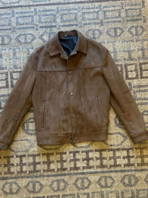 Zara suede jacket, brown, size M