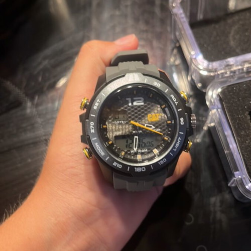 CAT wristwatch, black and grey, men's