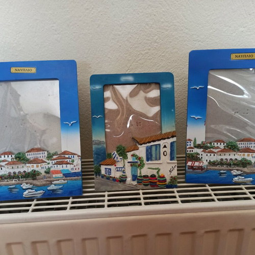 Souvenir photo frames like new, set of 3 from Nafplio and Naxos