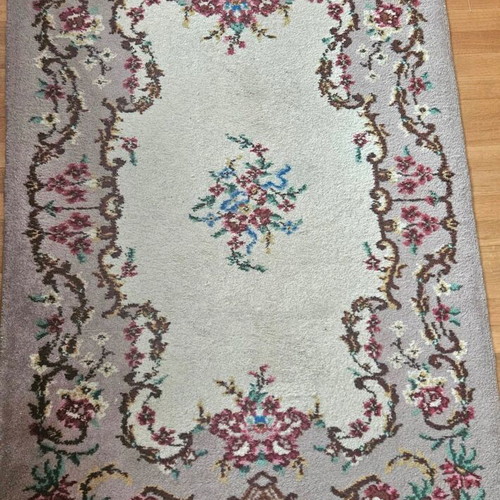 Wool bedroom rugs used, pack of two, vintage style