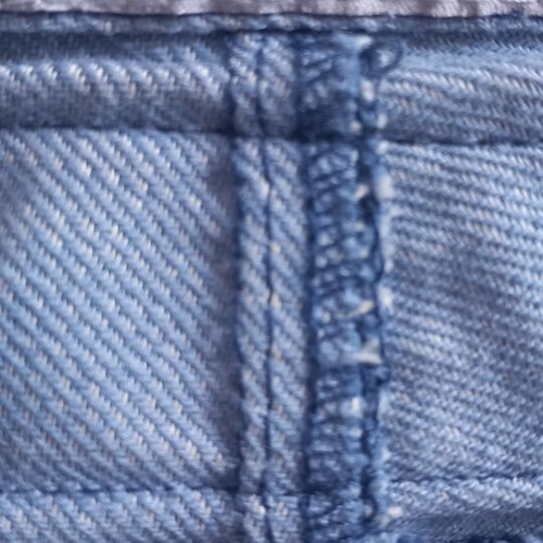 Long skirt with denim effect