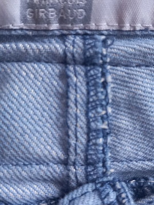 Long skirt with denim effect
