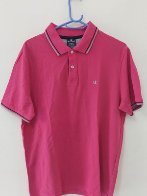 Champion men's polo shirt size M, like new, pink