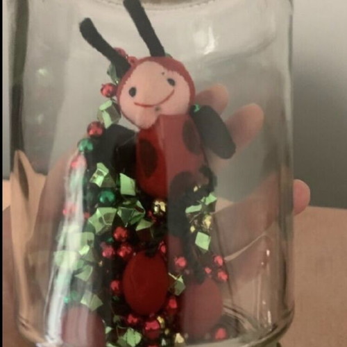 Decorative vase with ladybug new