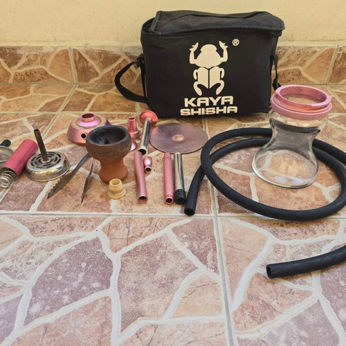 Kaya Shisha ELOX Desktop Carbon hookah, pink, anodized aluminum