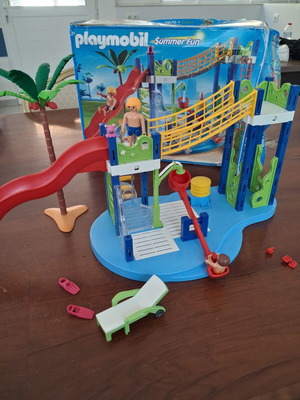 Playmobil Summer Fun set used, missing red hanging bridge