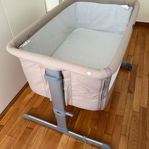 Chicco Next2Me crib used, beige-brown