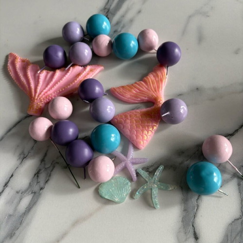 Cake accessories with mermaid tail theme like new