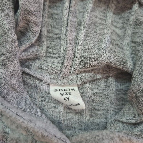 Girls' dress and hoodie like new, size 5, gray and green