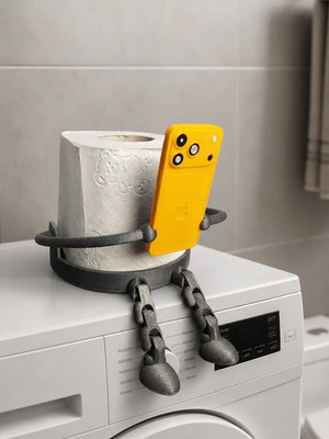 Toilet paper holder new, 3D printed