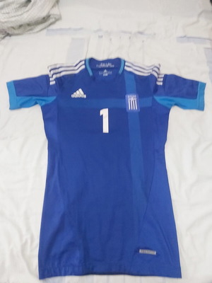 Greece National Team 2012 Match Jersey authentic Adidas Techfit size Small like new