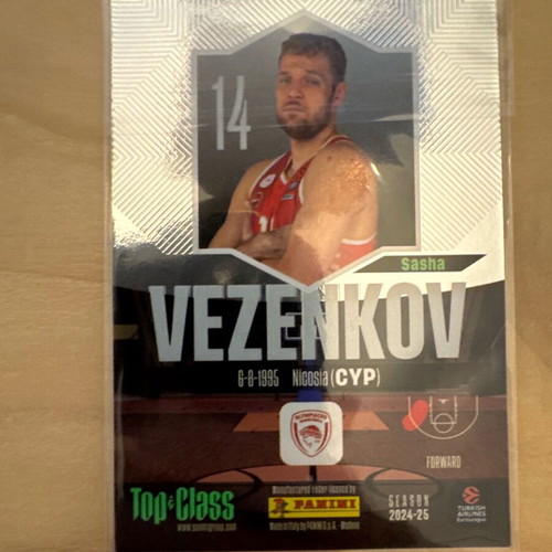 Panini Top Class EuroLeague Sasha Vezenkov Olympiakos Holo Giant new